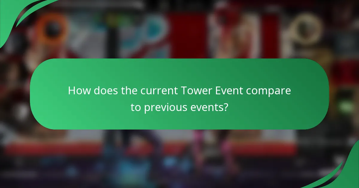 How does the current Tower Event compare to previous events?